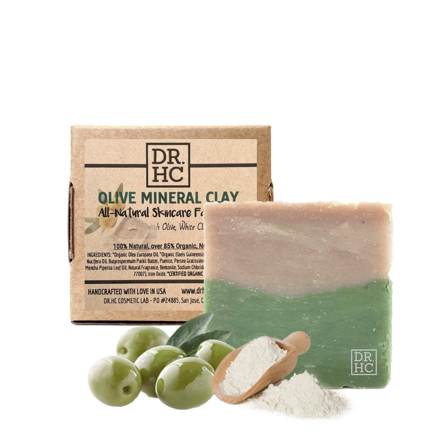 All-Natural Skincare Face Soap - Olive Mineral Clay